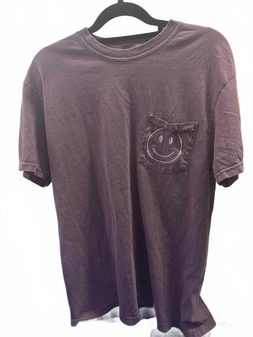Comfort Colors Medium Acid Purple Smiley Tee